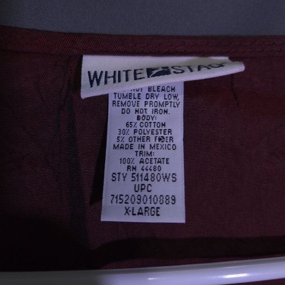 Vintage White Stag Christmas‎ Tapestry Vest Size XL Christmas Tree Presents - Picture 2 of 5